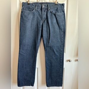 Joe’s Jeans Men’s Dark Wash Navy Blue Brixton Jeans 33W, inseam length 27 inches